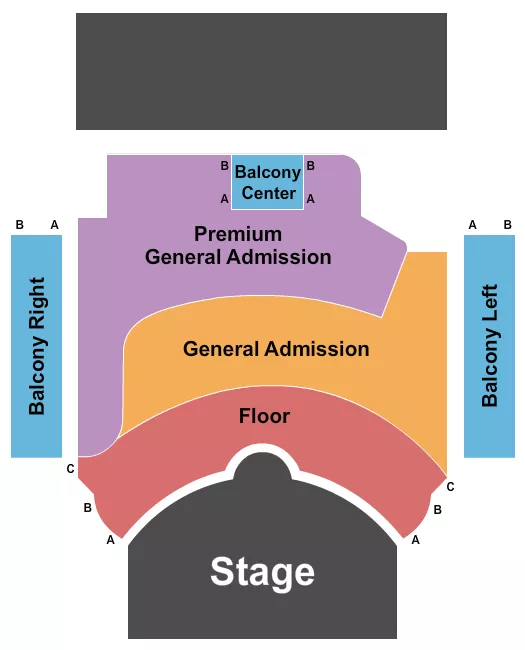 FLOOR GA BALC Seating Map Seating Chart