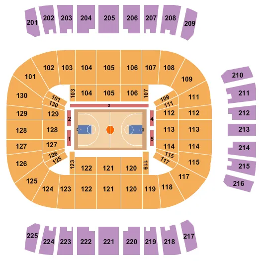 BASKETBALL GLOBETROTTERS Seating Map Seating Chart