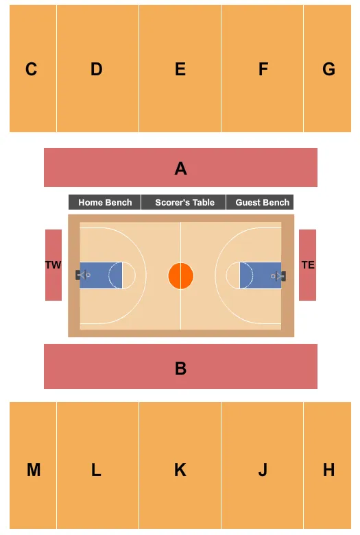 BASKETBALL 2 Seating Map Seating Chart