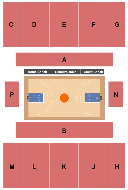 BASKETBALL Seating Map Seating Chart