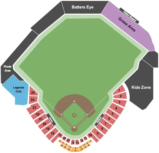 BASEBALL Seating Map Seating Chart