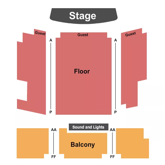 REGENT THEATRE MA END STAGE Seating Map Seating Chart