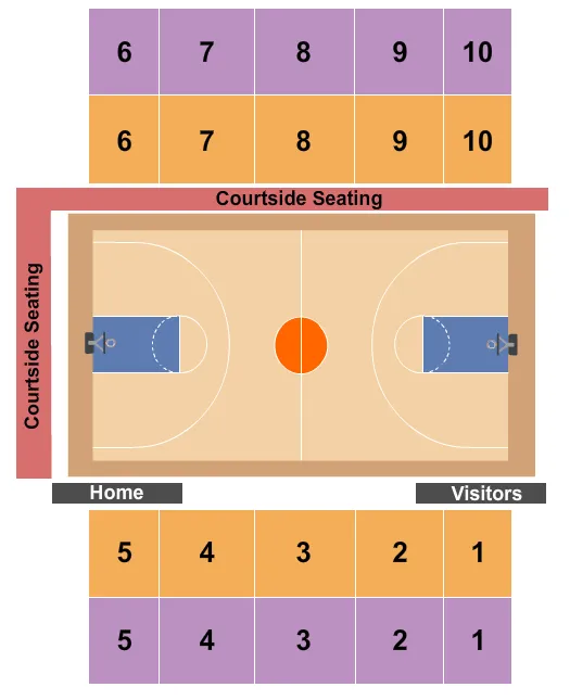 BASKETBALL Seating Map Seating Chart