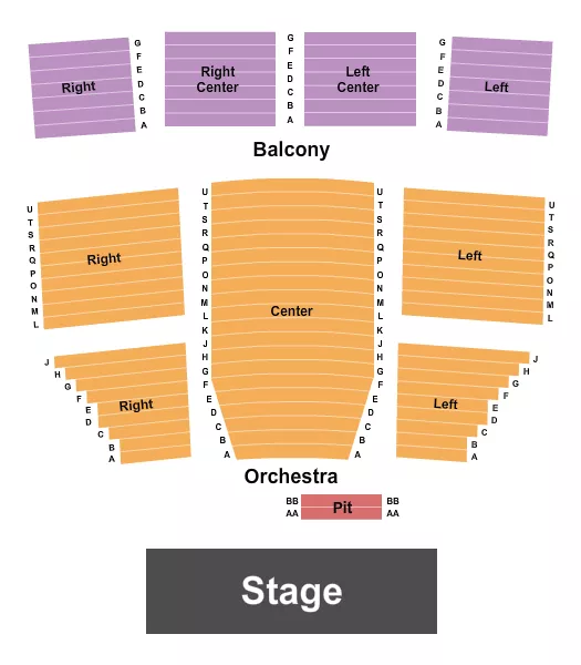 RENAISSANCE THEATRE OH ENDSTAGE 2 Seating Map Seating Chart