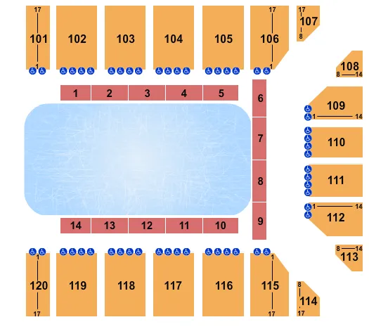 DISNEY ON ICE Seating Map Seating Chart
