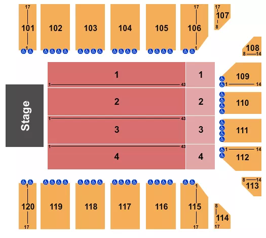 ENDSTAGE RSV Seating Map Seating Chart