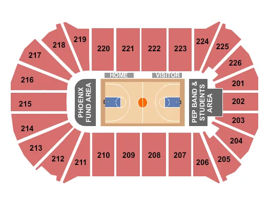 GREEN BAY PHOENIX BASKETBALL Seating Map Seating Chart