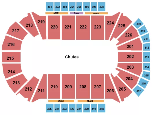 RODEO Seating Map Seating Chart