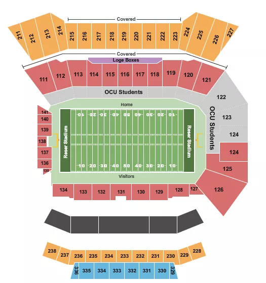 FOOTBALL Seating Map Seating Chart