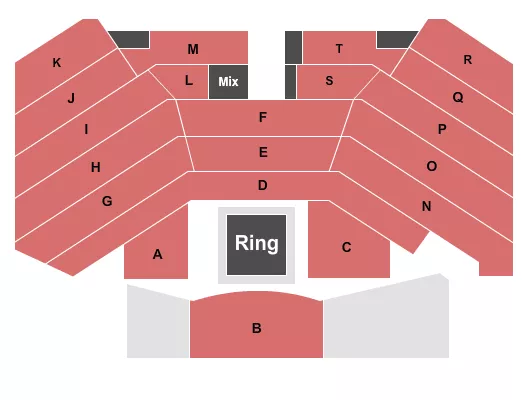 RESORTS ATLANTIC CITY SUPERSTAR THEATER BOXING Seating Map Seating Chart