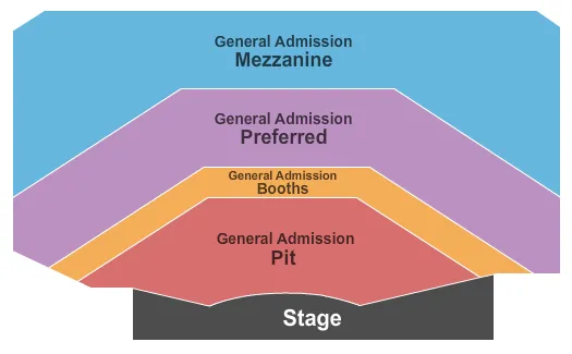 RESORTS ATLANTIC CITY SUPERSTAR THEATER ENDSTAGE ALL GA Seating Map Seating Chart