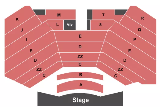 RESORTS ATLANTIC CITY SUPERSTAR THEATER ENDSTAGE 5 Seating Map Seating Chart