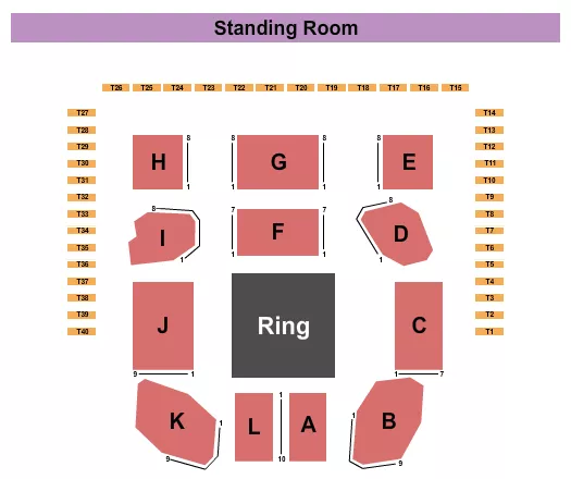 BOXING Seating Map Seating Chart