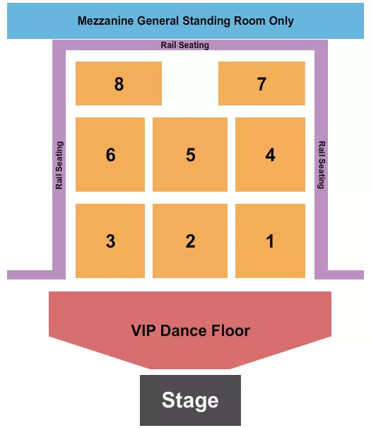 ENDSTAGE VIP DANCE FLOOR Seating Map Seating Chart