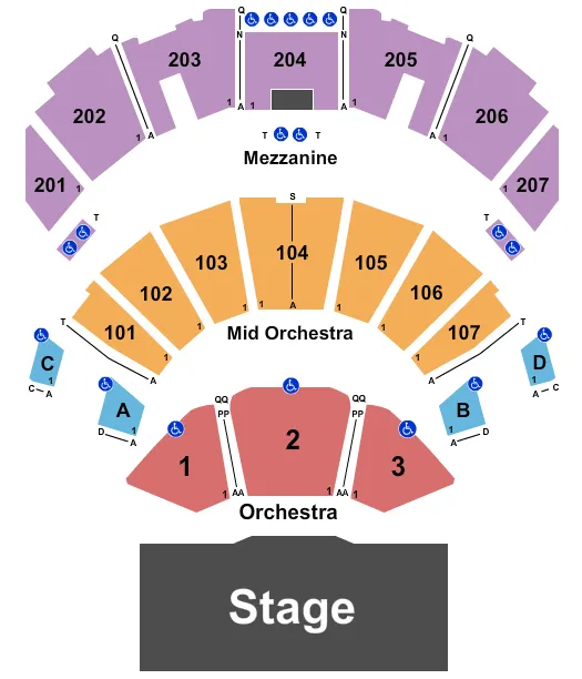ENDSTAGE Seating Map Seating Chart