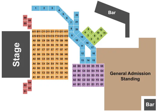 ENDSTAGE TABLES Seating Map Seating Chart