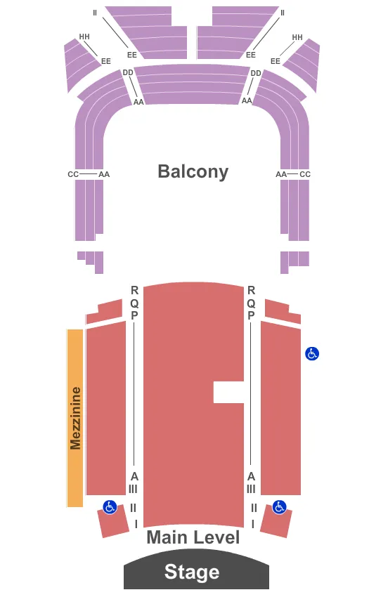 REVOLUTION HALL PORTLAND ENDSTAGE Seating Map Seating Chart