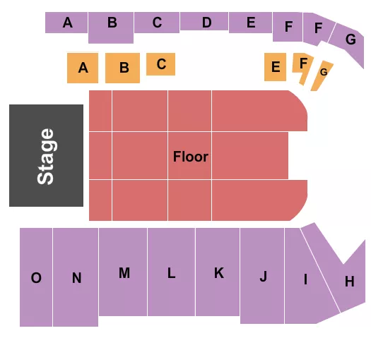 ENDSTAGE RESERVED Seating Map Seating Chart