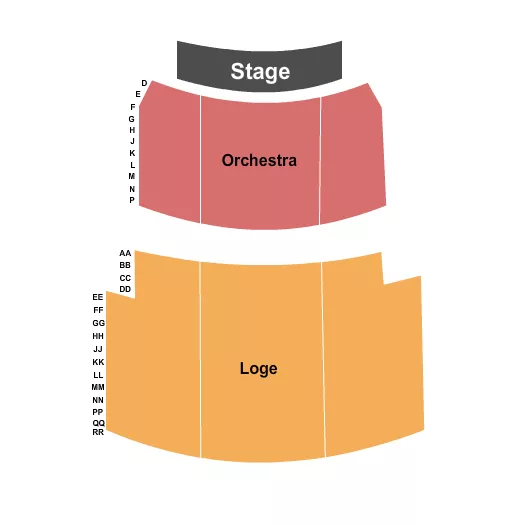 END STAGE Seating Map Seating Chart