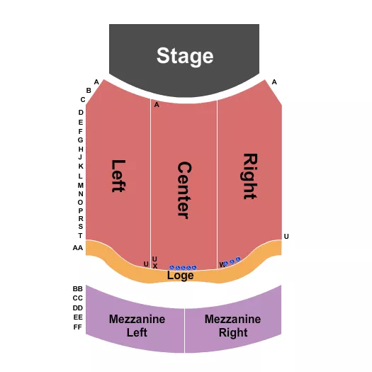 RIALTO THEATRE TACOMA ENDSTAGE 2 Seating Map Seating Chart