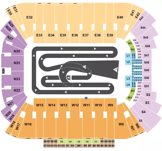 AMA SUPERCROSS Seating Map Seating Chart