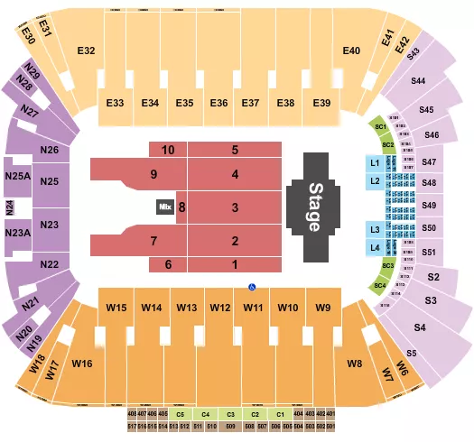 BILLY JOEL Seating Map Seating Chart