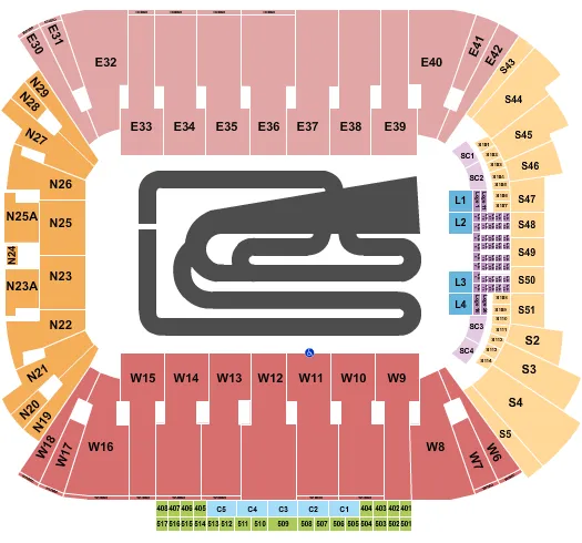 MONSTER JAM Seating Map Seating Chart