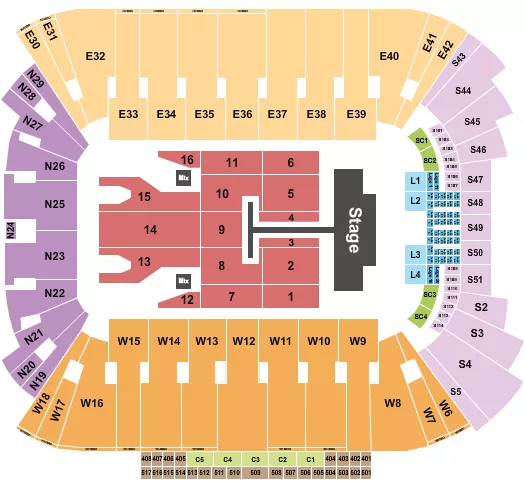 POST MALONE Seating Map Seating Chart