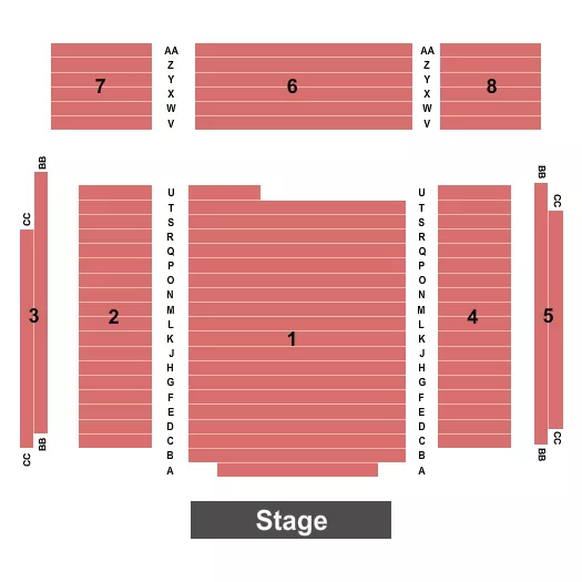 RICHARD G HARDY PERFORMING ARTS CENTER ENDSTAGE Seating Map Seating Chart