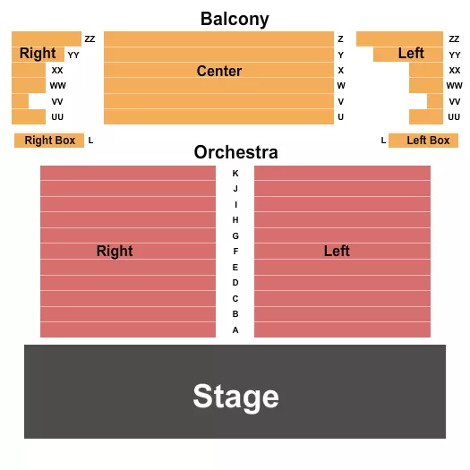 END STAGE Seating Map Seating Chart