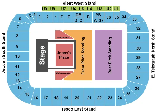 HARRY STYLES Seating Map Seating Chart