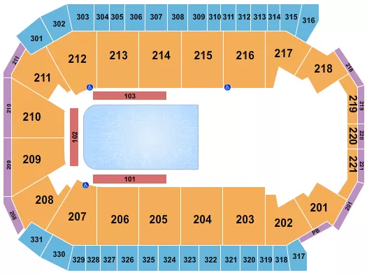 CIRQUE CRYSTAL Seating Map Seating Chart