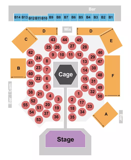 MMA 2 Seating Map Seating Chart