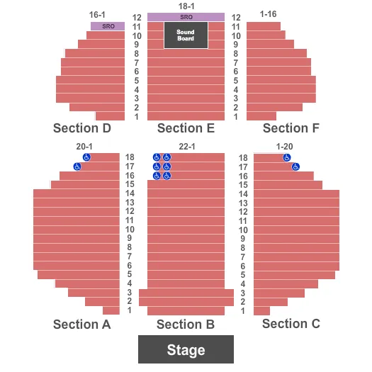 END STAGE Seating Map Seating Chart