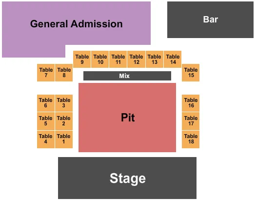 GA TABLES 2 Seating Map Seating Chart