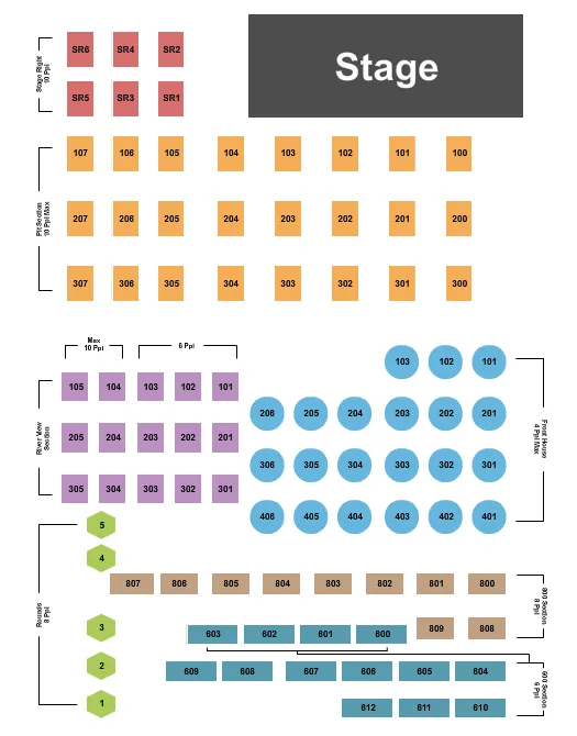 ENDSTAGE 2 Seating Map Seating Chart
