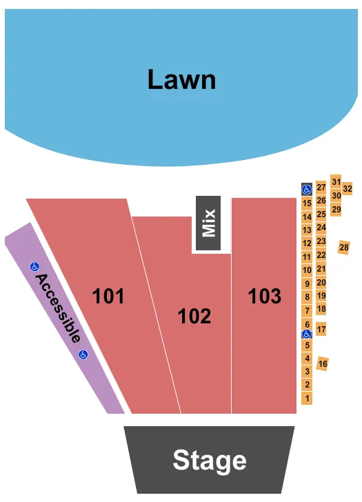 END STAGE Seating Map Seating Chart