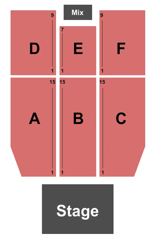 RIVERS CASINO PHILADELPHIA ENDSTAGE Seating Map Seating Chart