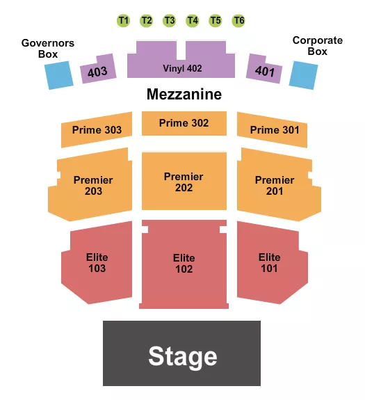 ENDSTAGE ELITE WITH TABLES Seating Map Seating Chart