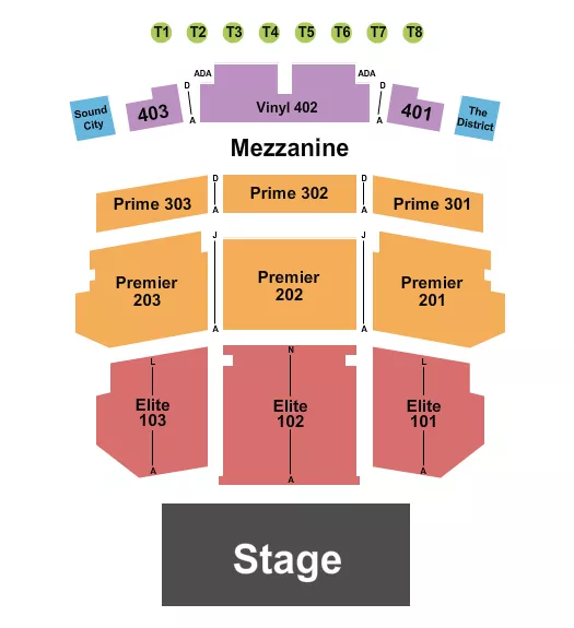 ENDSTAGE ELITE WITH TABLES 1 8 Seating Map Seating Chart