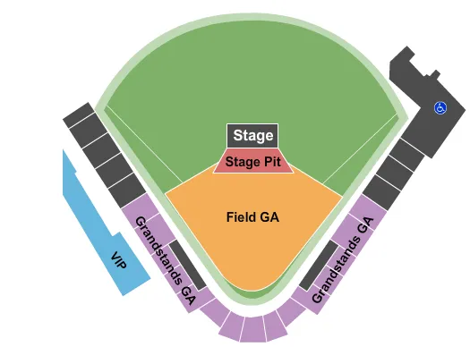 JUSTIN MOORE Seating Map Seating Chart