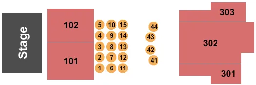 RIVIERA THEATER CHARLESTON END STAGE Seating Map Seating Chart