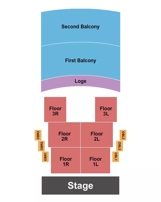 RIVIERA THEATRE IL ENDSTAGE 4 Seating Map Seating Chart