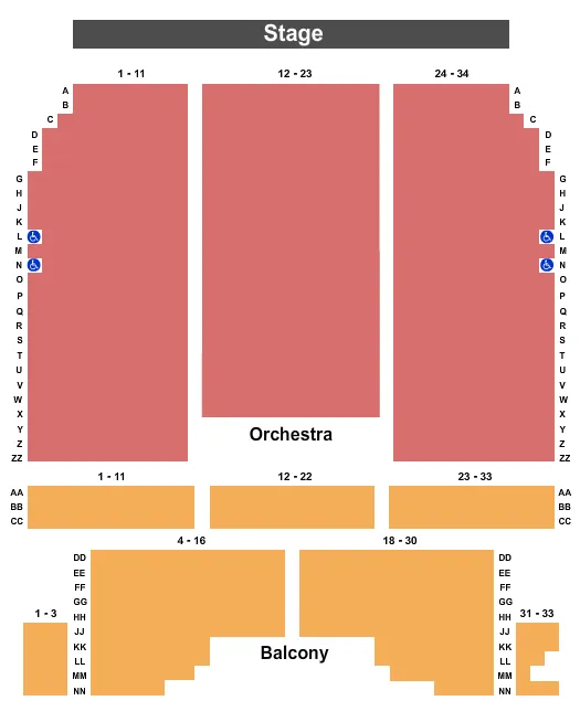 ENDSTAGE Seating Map Seating Chart