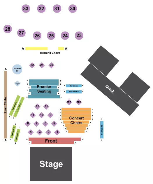 ENDSTAGE TABLES Seating Map Seating Chart