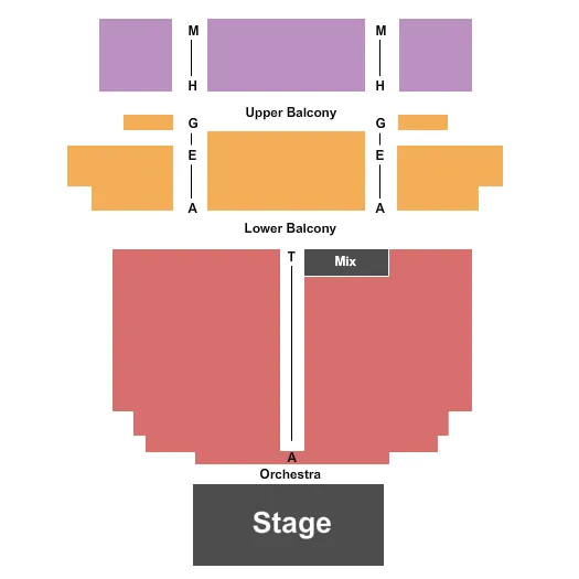 END STAGE Seating Map Seating Chart