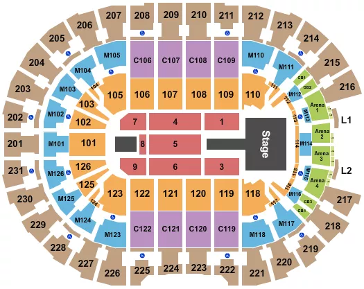 MEGHAN TRAINOR Seating Map Seating Chart