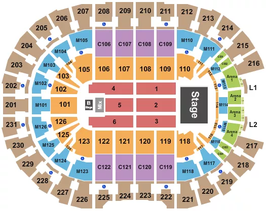 PENTATONIX Seating Map Seating Chart