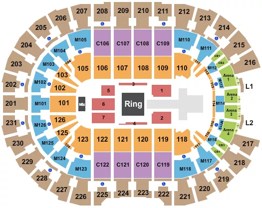 WRESTLING Seating Map Seating Chart