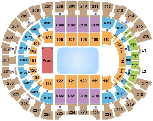 DISNEY ON ICE 2 Seating Map Seating Chart